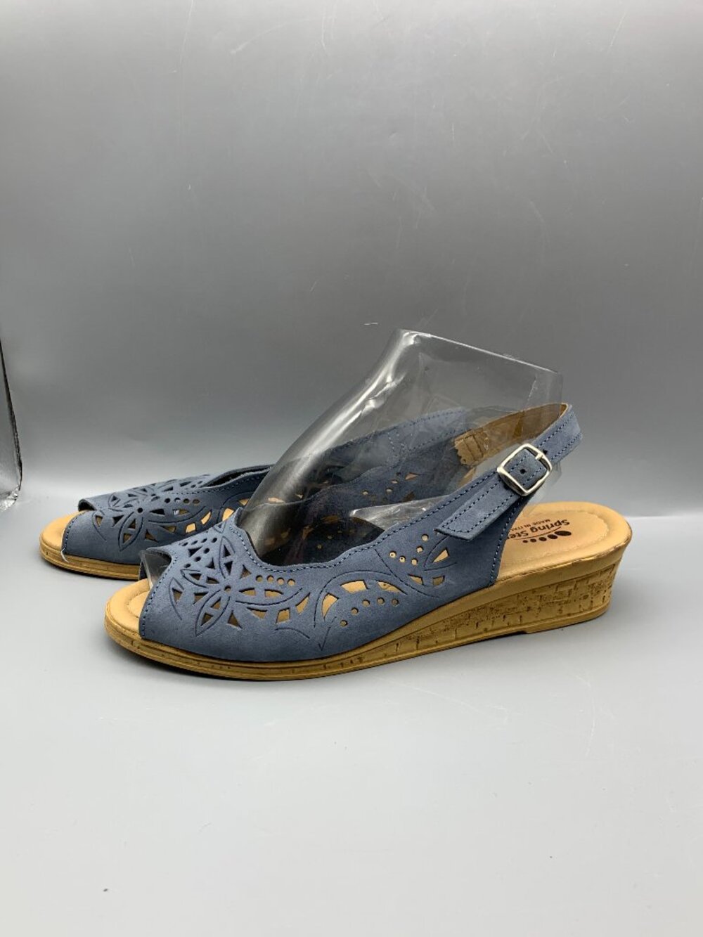 Spring Step size 41 (9.5 US) Orella Blue Wedge Slingback Sandal